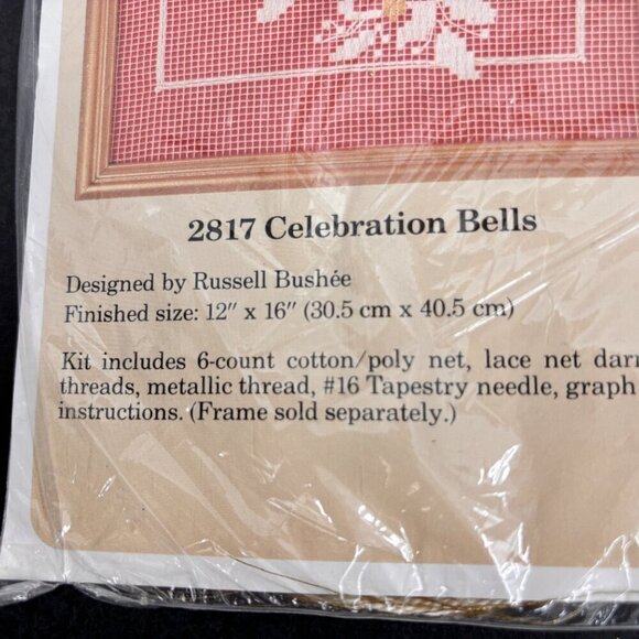 Creative Circle Celebration Bells Kit #2817 Lace Darning Christmas Festive VTG - Picture 3 of 10